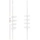 Raft pentru baie/dus, Vasagle, reglabil, inox, 4 rafturi, alb, 85-305 cm - imagine 4
