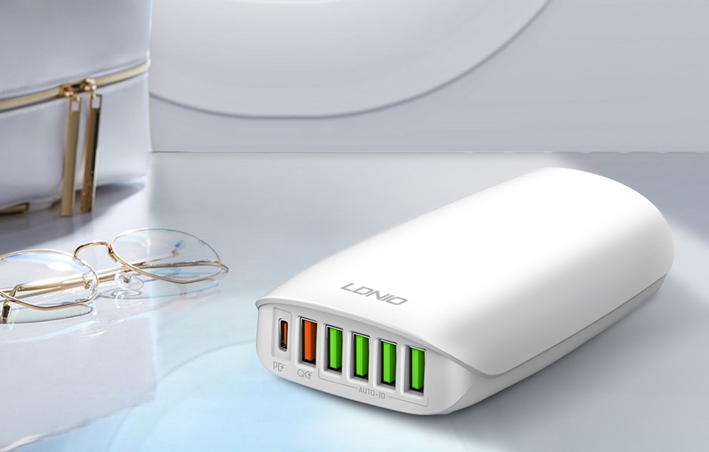 Incarcator Retea LDNIO A6573C, 5x USB, 65 W, 1,5 m (alb) 1 Unknown Image
