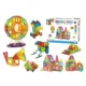 Set constructie magnetic 3d, diferite forme si culori, 130 piese - imagine 20