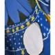 Cort tip castel pentru copii, imprimeu stele si luna, 135x105 cm, albastru - imagine 10