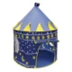 Cort tip castel pentru copii, imprimeu stele si luna, 135x105 cm, albastru - imagine 6