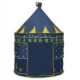 Cort tip castel pentru copii, imprimeu stele si luna, 135x105 cm, albastru - imagine 7