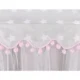 Cort castel printese, mini ghirlanda roz eleganta, 135x140 cm, 6 perdele tul, pliabil, husa depozitare - imagine 17