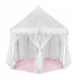 Cort castel printese, mini ghirlanda roz eleganta, 135x140 cm, 6 perdele tul, pliabil, husa depozitare - imagine 3