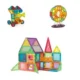 Set constructie magnetic 3d, diferite forme si culori, 130 piese - imagine 30