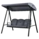 Balansoar gradina premium, 3 locuri, copertina impermeabila, 205x118x184 cm, gri
