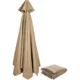 Umbrela de gradina diametru 300 cm, suport tip picior, reglabila, impermeabila, cadru otel, tan - imagine 3