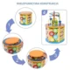 Cub activitati educative copii, 8 in 1, ceas, labirinturi, abac, forme geometrice, multicolor, lemn - imagine 18