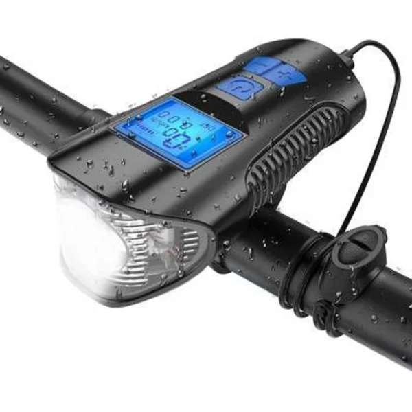 Set far si stop pentru bicicleta, lumina led, 4 moduri iluminare, microusb, ipx7,1500mah - imagine 2