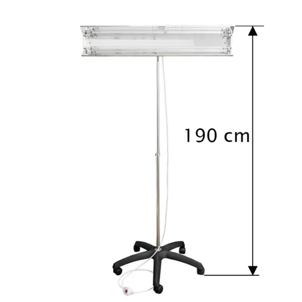 Lampa bactericida uvc portabila 2x55w, orientabila, stativ telescopic 100-190 cm, reflector, 60 mp - imagine 22