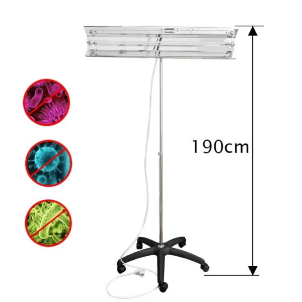 Lampa bactericida uvc 30w, orientabila, portabila cu stativ telescopic, sterilizare 30 mp, reflector - imagine 13
