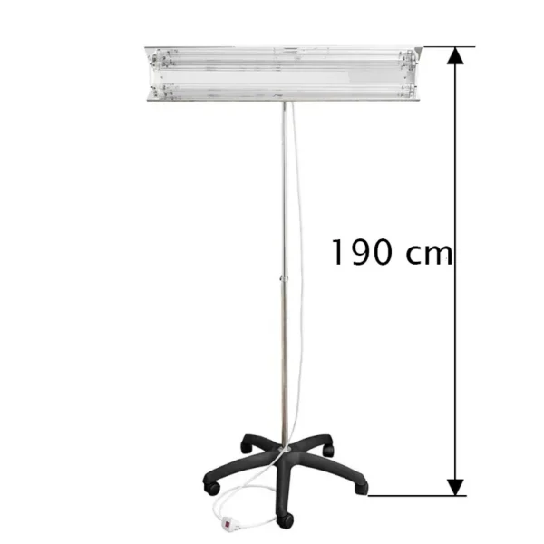 Lampa bactericida uvc portabila 2x30w, orientabila 140 grade, reflector, stativ 100-190 cm - imagine 18