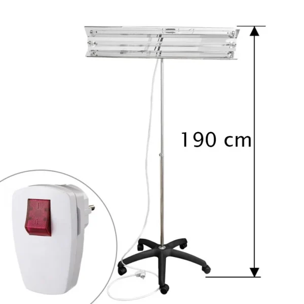 Lampa bactericida uvc 55w, orientabila, stativ mobil, inaltime reglabila 100-190 cm, sterilizare - imagine 18