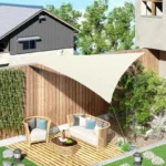 Copertina parasolar triunghiulara, inele prindere, 3x3x3 m, impermeabila 180g/mp