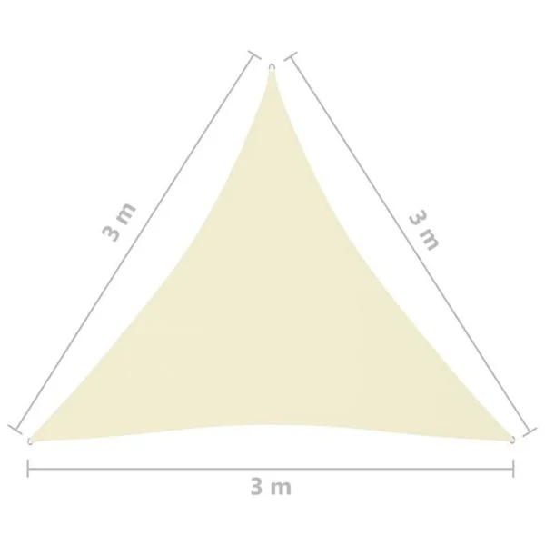 Copertina parasolar triunghiulara, inele prindere, 3x3x3 m, impermeabila 180g/mp - imagine 5
