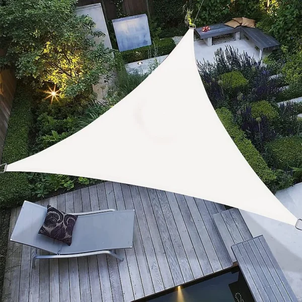 Copertina parasolar triunghiulara, inele prindere, 3x3x3 m, impermeabila 180g/mp - imagine 9