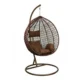 Fotoliu suspendat, cadru otel, perne incluse, utilizare interior/exterior, 103x107x195 cm, maro - imagine 2