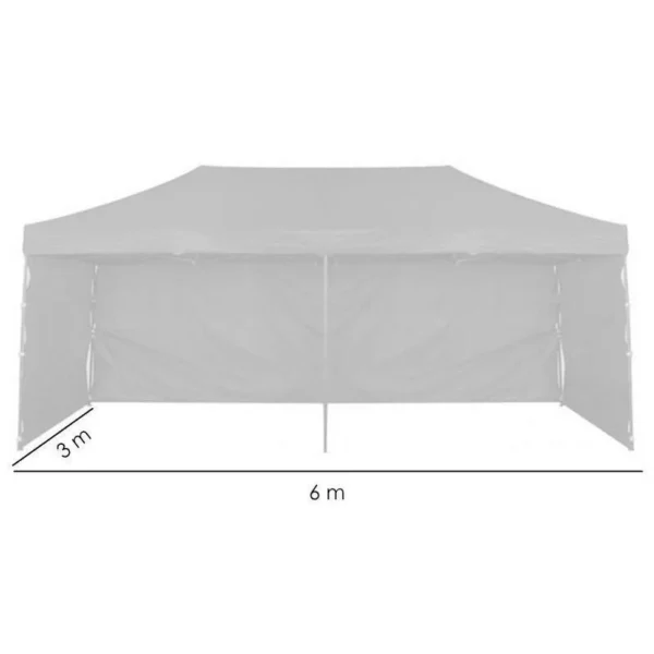 Cort de gradina quick tent, pliabil, 6x3x3 m, pavilion 3 pereti, inaltime reglabila, montare rapida - imagine 7