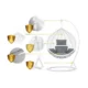 Fotoliu suspendat tip cuib, structura otel, perne incluse, alb/gri, 103x107x195 cm - imagine 6