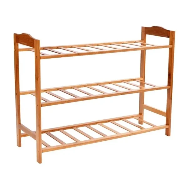 Raft cu 3 nivele pentru incaltaminte, bambus, 68 x 47 x 23 cm Raft cu 3 nivele pentru incaltaminte, bambus, 68 x 47 x 23 cm - imagine 1