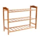 Raft cu 3 nivele pentru incaltaminte, bambus, 68 x 47 x 23 cm