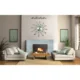 Ceas de perete cu cristale, 50 cm, mecanism quartz, cifre arabe, argintiu - imagine 4