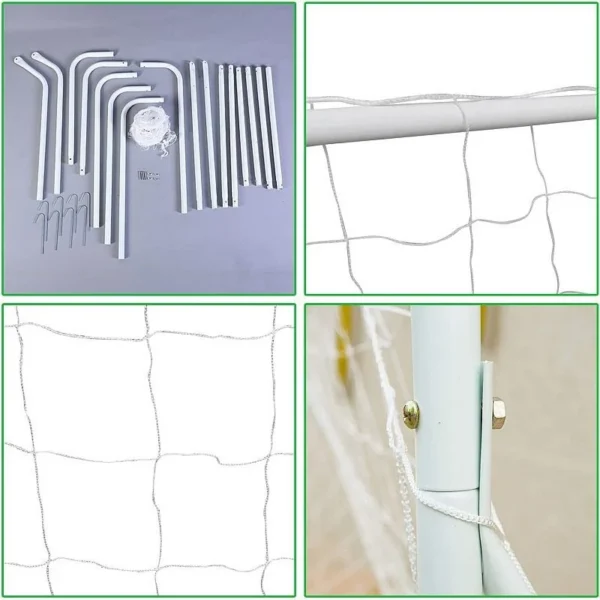 Poarta de fotbal pentru copii, cu plasa, 213x150x75 cm, cadru otel - imagine 5