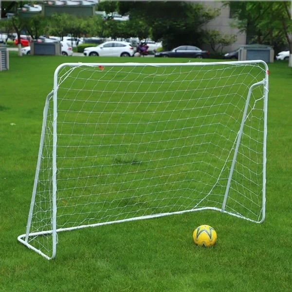 Poarta de fotbal pentru copii, cu plasa, 213x150x75 cm, cadru otel - imagine 1