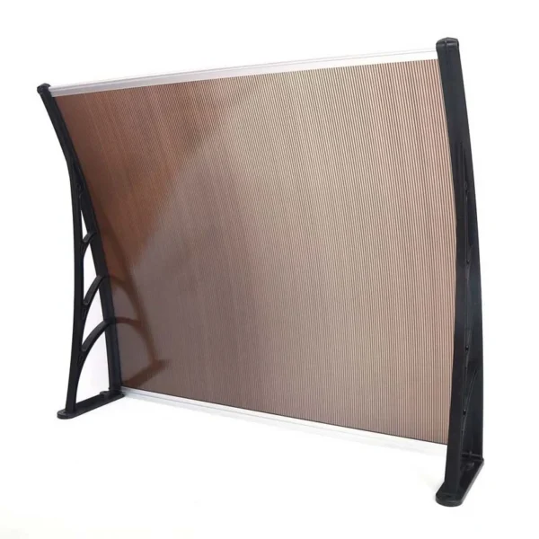 Copertina fixa policarbonata, 100x150 cm, accesorii montare incluse, maro - imagine 3
