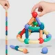 Set magnetic de constructie pentru copii, 136 piese multicolor, cutie depozitare, 2.9-8.6 cm - imagine 10