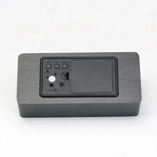 Ceas digital led, ora, data, temperatura, alarma, alimentare duala, mdf - imagine 4
