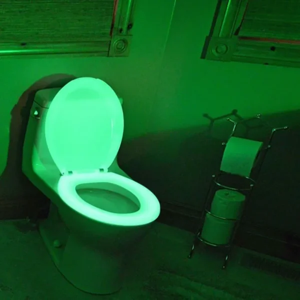 Capac de wc fosforescent, soft close, lumineaza verde in intuneric - imagine 7