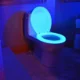 Capac de wc fosforescent, lumineaza turcoaz in intuneric, soft close - imagine 8