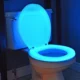 Capac de wc fosforescent, lumineaza turcoaz in intuneric, soft close - imagine 7