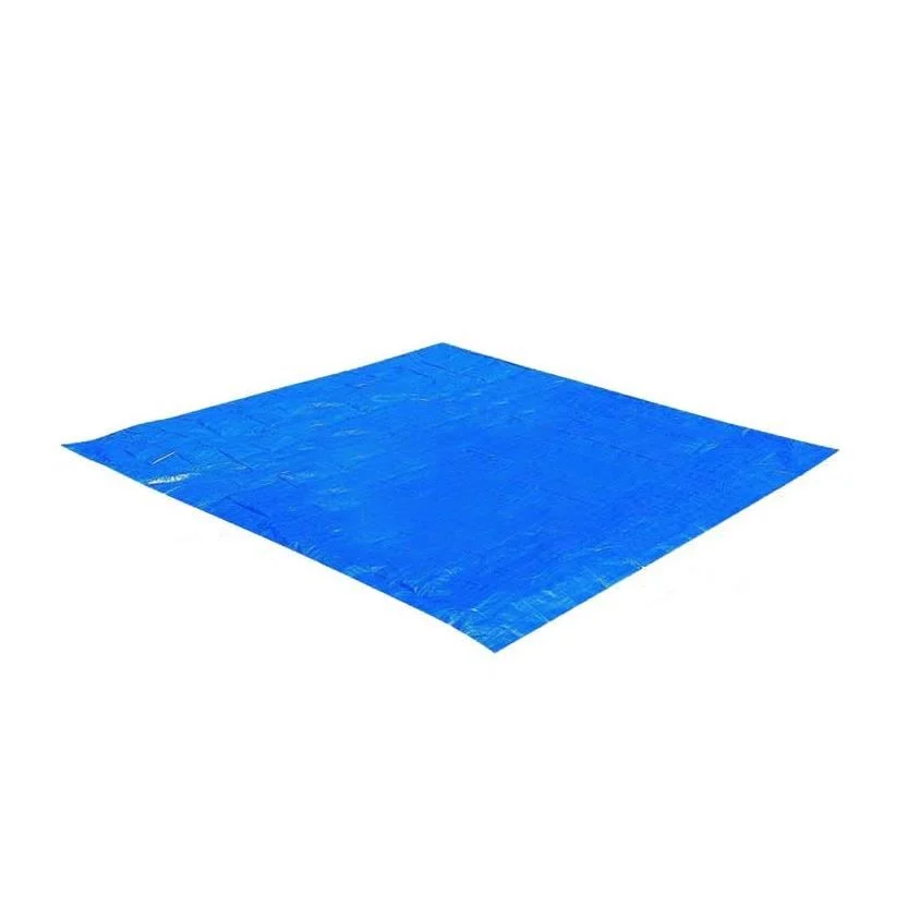 Covor de protectie pentru piscina, suport, PVC, albastru, 396×396 cm, Bestway