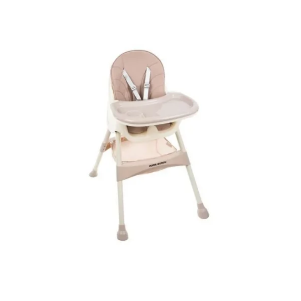 Scaun de masa pentru bebelusi, 3 in 1, roz, max 20 kg, 60x75x92 cm, Kruzzel - imagine 1