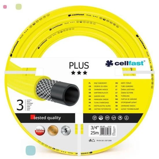 Furtun de gradina, 3 straturi, 3/4", 25 m, Cellfast Plus 1 Furtun de gradina, 3 straturi, 3/4″, 25 m, Cellfast Plus