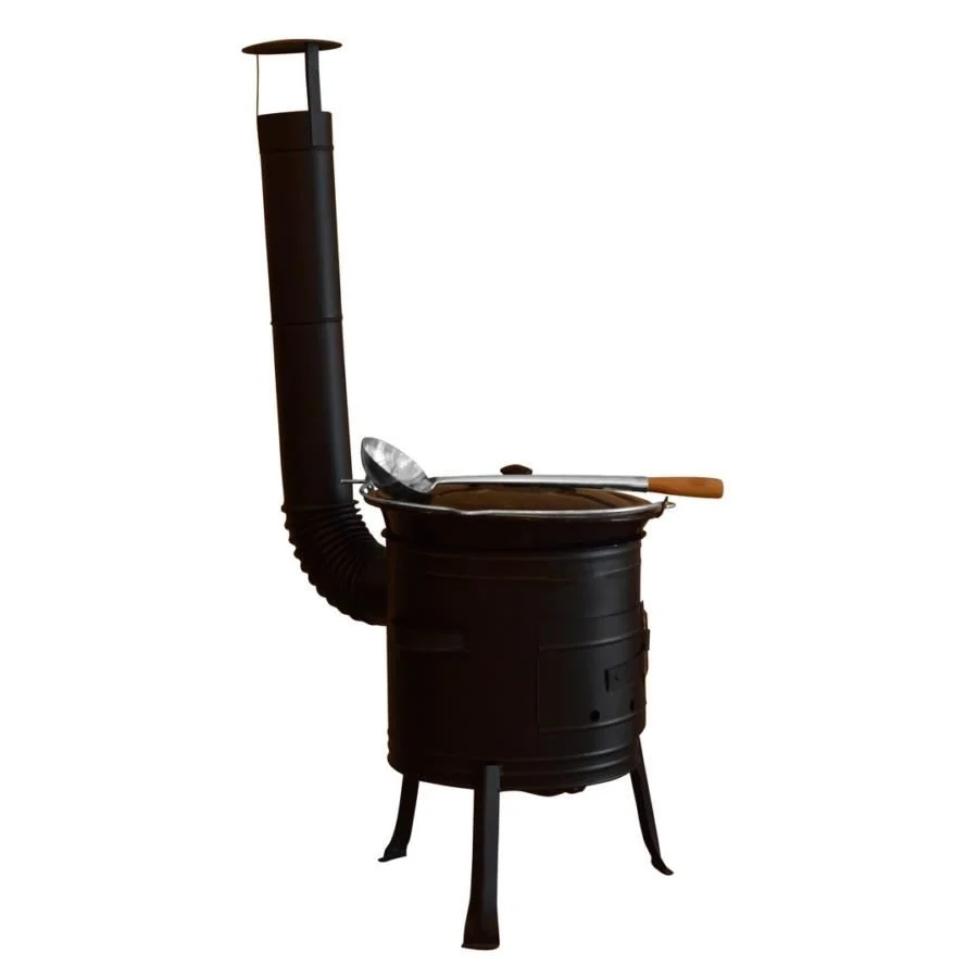 Soba pentru ceaun/tuci, cu burlan, polonic, ceaun de 14 L, 36×42 cm, Perfect Home