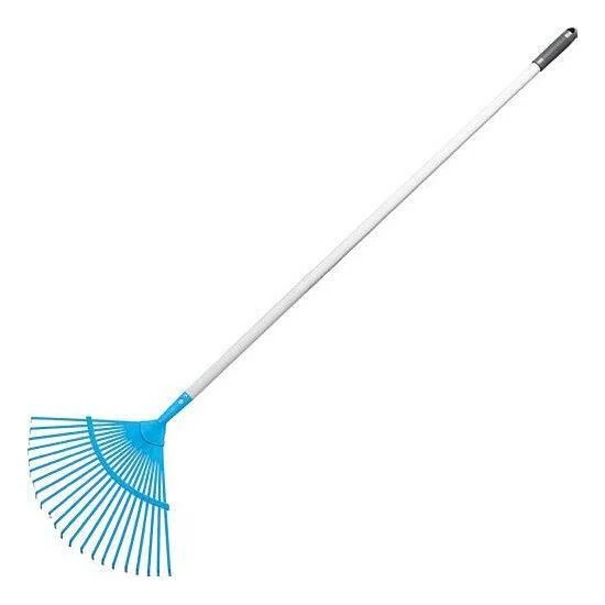 Grebla pentru frunze, gradina, coada otel, 22 dinti, 46×41 cm, 120 cm