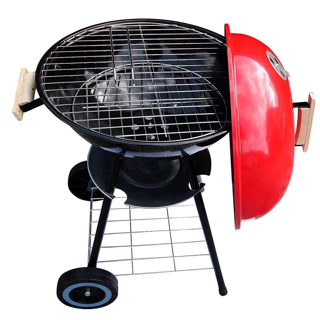 Gratar gradina, grill rotund, cu roti, capac, 40x72 cm, Globus 1 Gratar gradina, grill rotund, cu roti, capac, 40×72 cm, Globus