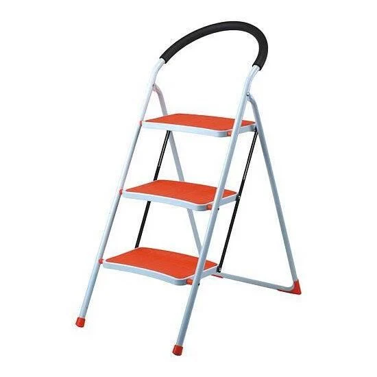 Scara, 3 trepte, portocaliu, max 150 kg, 0.48×0.78×1.05 m