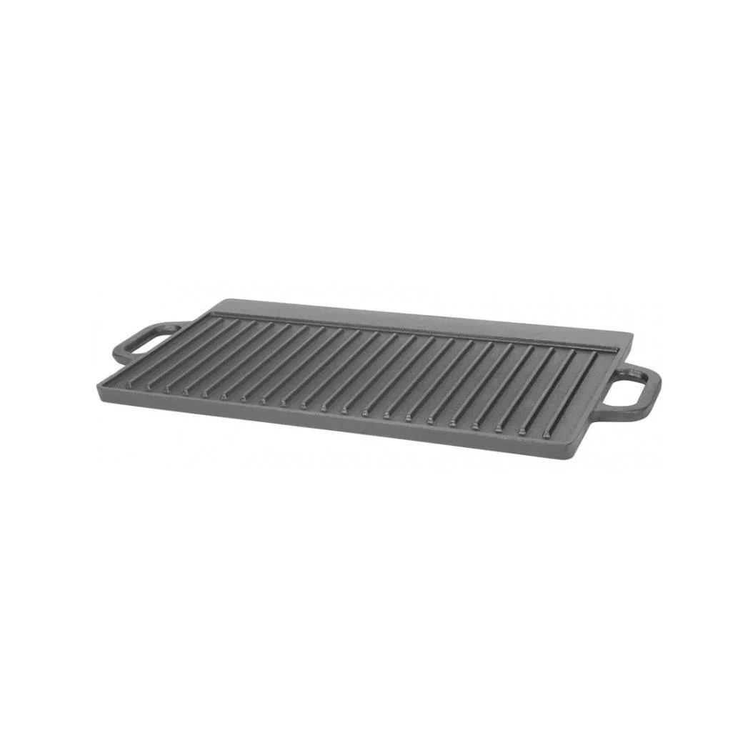 Placa gratar, fonta, dreptunghiulara, 2 fete, 52×23.5×1.5 cm, Magic Home