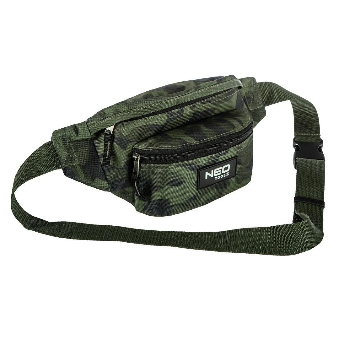 Borseta turistica/calatorie, model Survival, camuflaj, 4 buzunare, curea reglabila, 26×16 cm, NEO 
