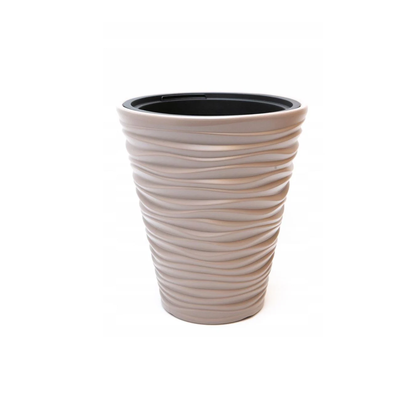 Ghiveci decorativ de flori, rotund, cafeniu, 11/21 L, 34.5x38.5 cm, Sand Ghiveci decorativ de flori, rotund, cafeniu, 11/21 L, 34.5x38.5 cm, Sand - imagine 1