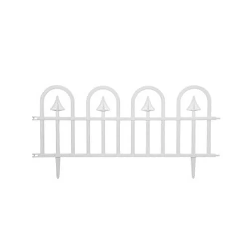 Gard de gradina decorativ, plastic alb, set 4 buc, 60x30.5 cm 1 Gard de gradina decorativ, plastic alb, set 4 buc, 60×30.5 cm