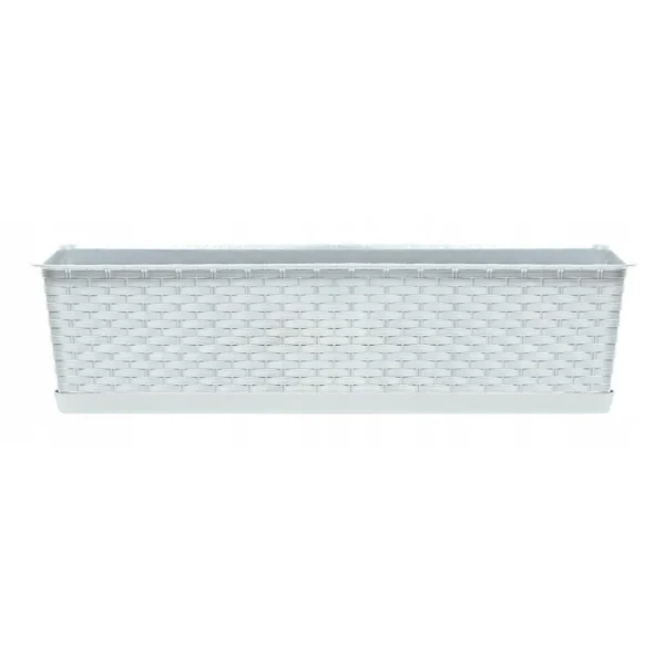 Jardiniera decorativa, alb, 68.5x17.3x15 cm, Ratolla Case P - imagine 1