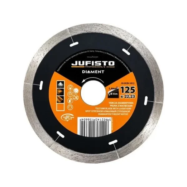 Disc diamantat continuu subtire, 125x1.4 mm, Jufisto - imagine 1