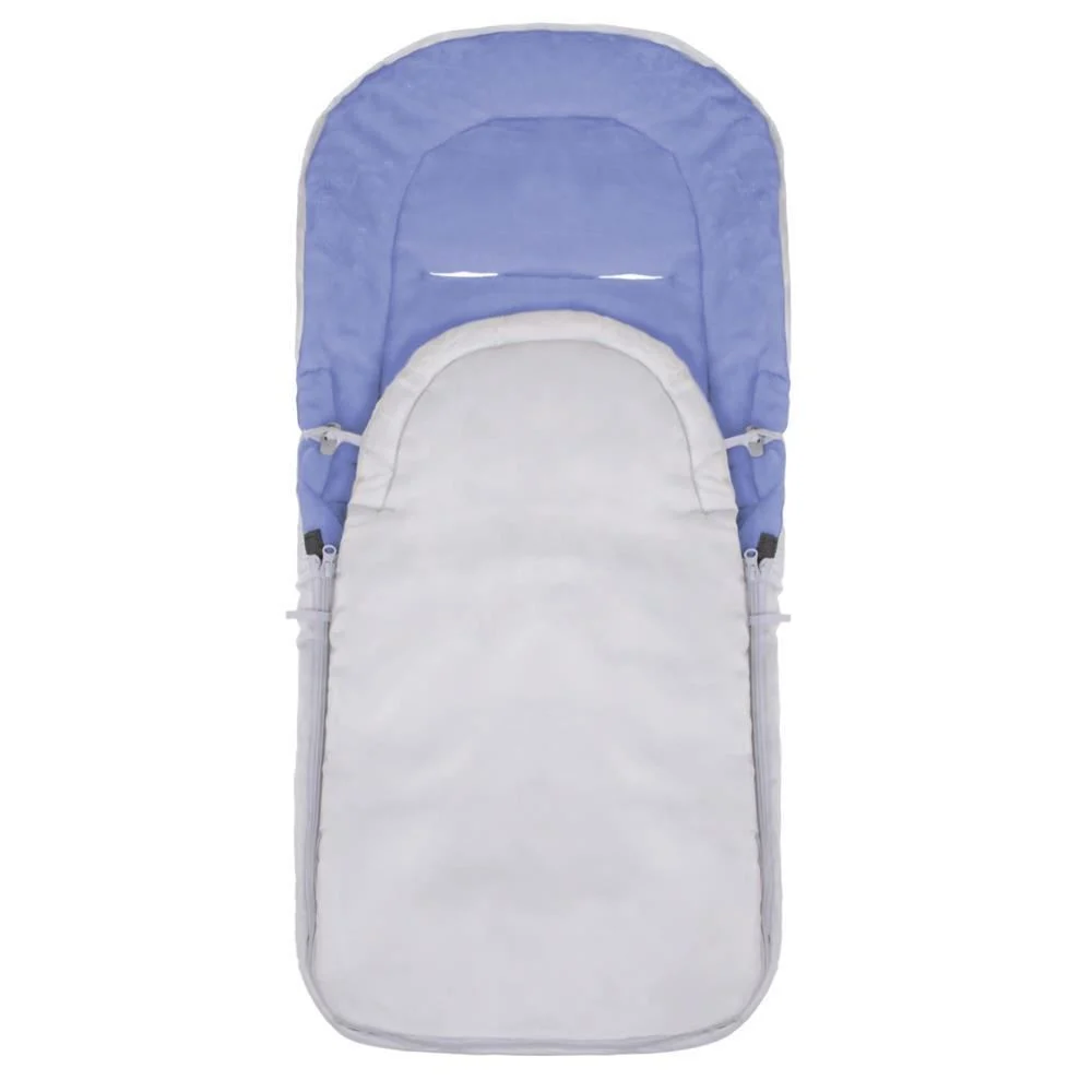 Sac de dormit pentru copii, bebelusi, cu husa, gri si albastru, 90x43/35 cm, Springos Sac de dormit pentru copii, bebelusi, cu husa, gri si albastru, 90x43/35 cm, Springos - imagine 1