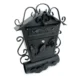 Cutie postala, cu loc pentru ziar, elemente forjate, negru, format C4, 52.5x15.5x53 cm, Damech