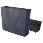 Jardiniera decorativa, Urbi Case Beton Effect, 58x18x49.8 cm, antracit, Prosperplast